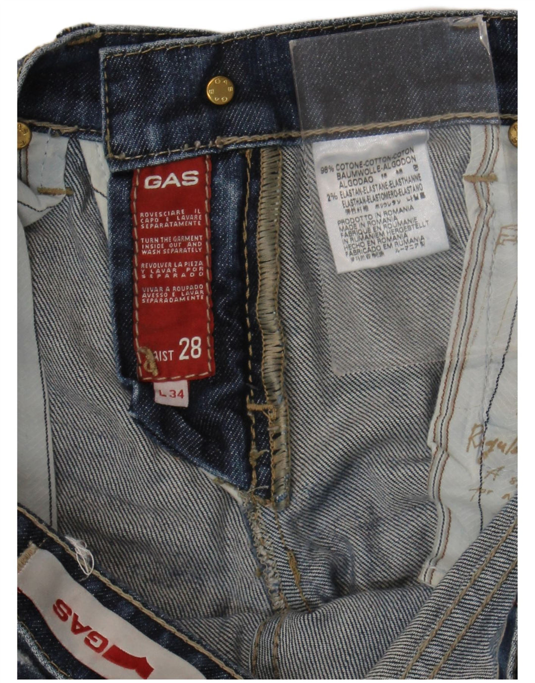 Gas Womens Bootcut Jeans W28 L29 Blue Cotton