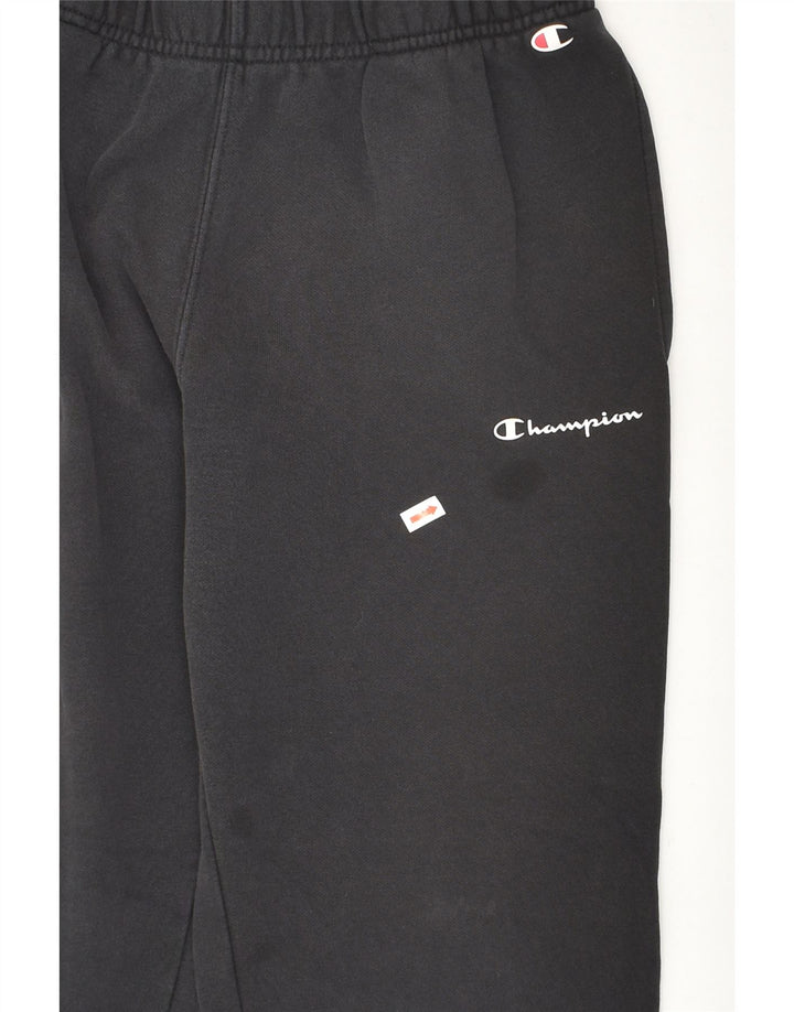 CHAMPION Mens Tracksuit Trousers Joggers Small Black Cotton | Vintage Champion | Thrift | Second-Hand Champion | Used Clothing | Messina Hembry 