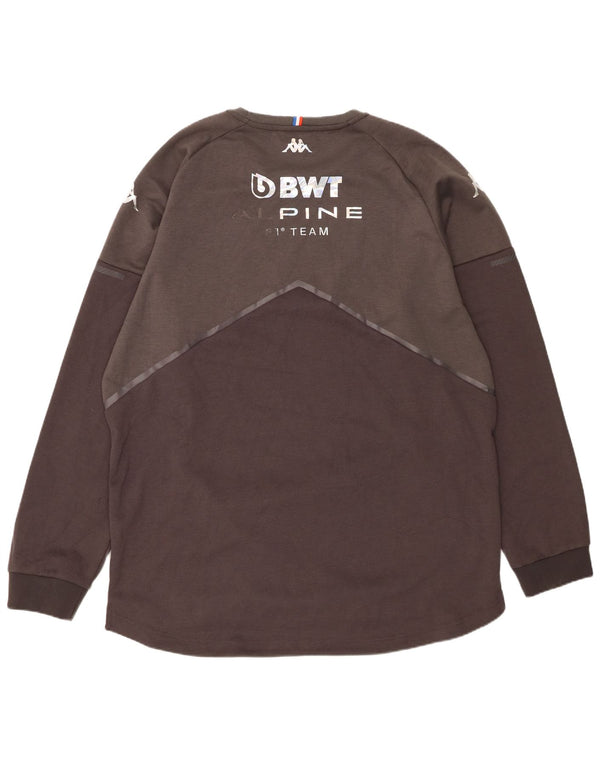 Kappa Mens Graphic Top Long Sleeve 5XL Grey Polyester