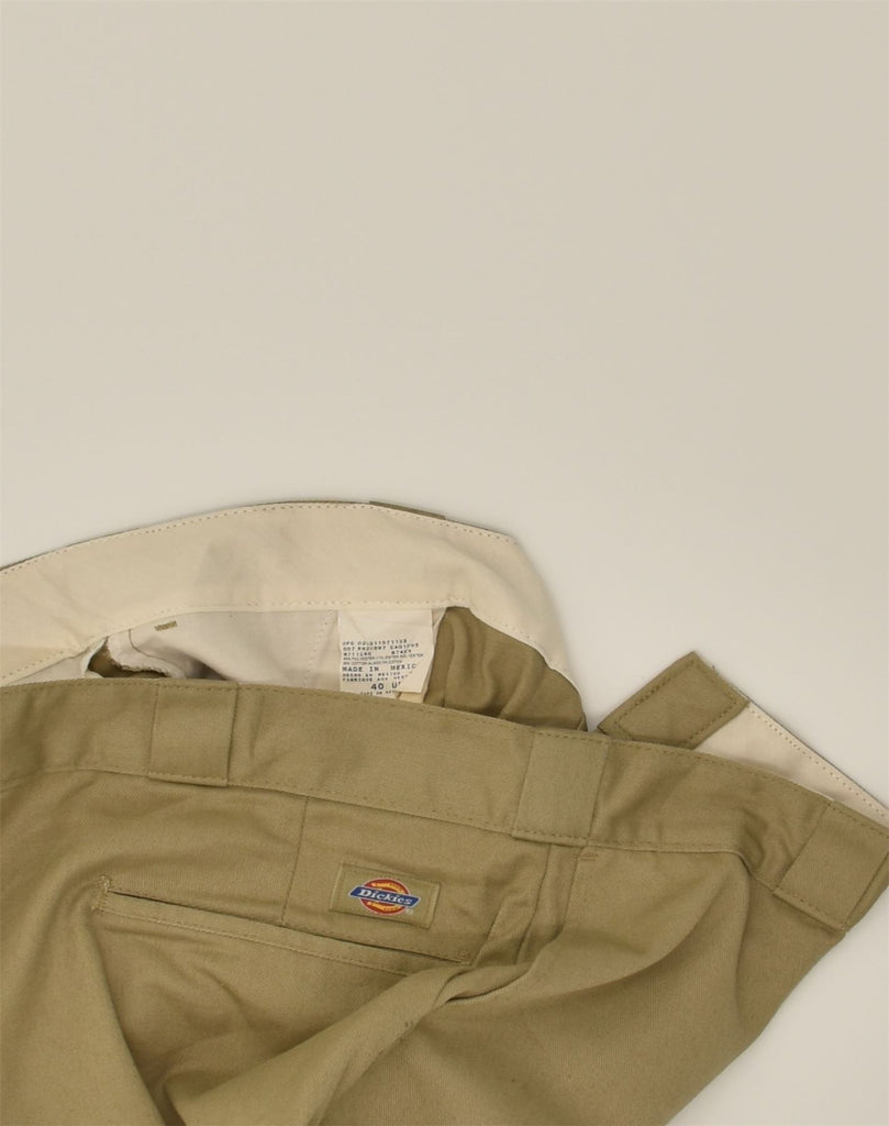 DICKIES Mens Straight Chino Trousers W40 L30 Khaki Polyester | Vintage Dickies | Thrift | Second-Hand Dickies | Used Clothing | Messina Hembry 