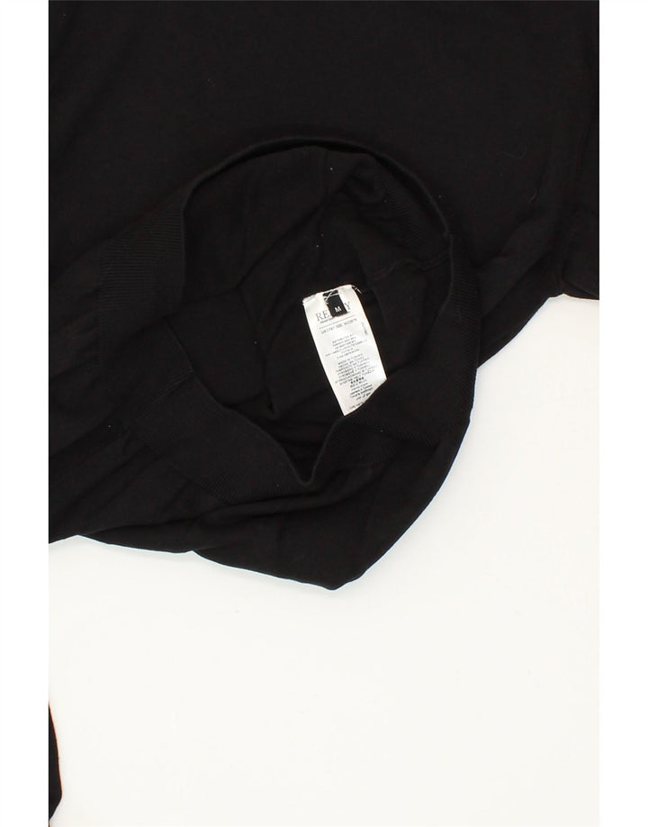 REPLAY Mens Crew Neck Jumper Sweater Medium Black Cotton Vintage Replay and Second-Hand Replay from Messina Hembry 