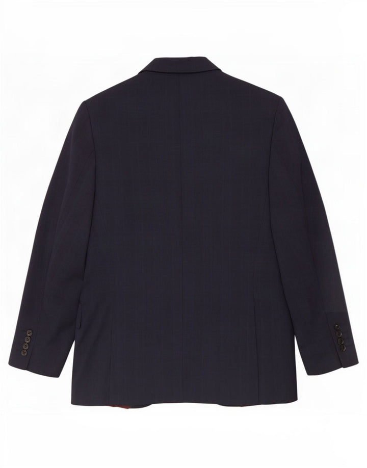 Marks & Spencer Mens 2 Button Blazer Jacket UK 40 Medium Navy Blue Wool
