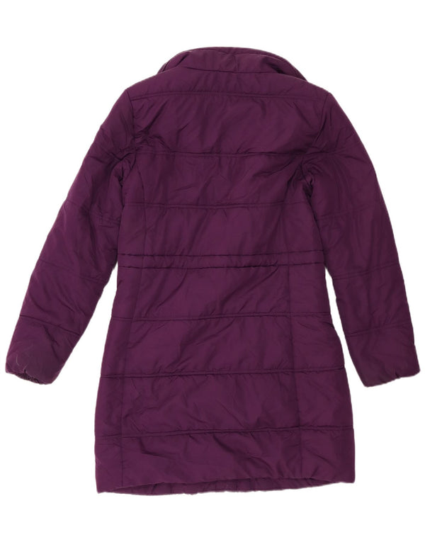 Marks & Spencer Womens Padded Coat UK 10 Small Purple Polyester
