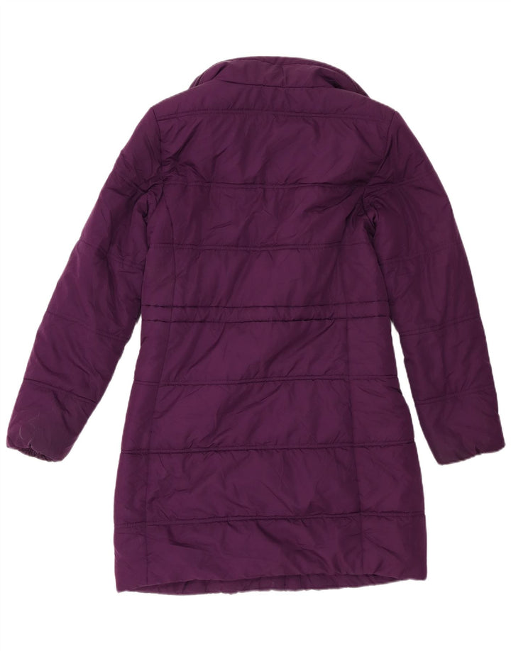 Marks & Spencer Womens Padded Coat UK 10 Small Purple Polyester