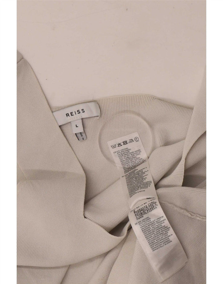 Reiss Womens Crop Cami Top UK 14 Large Off White Viscose