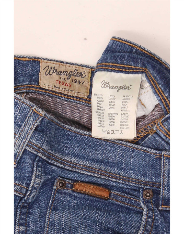 Wrangler Mens Texas Stretch Straight Jeans W30 L32 Blue Cotton