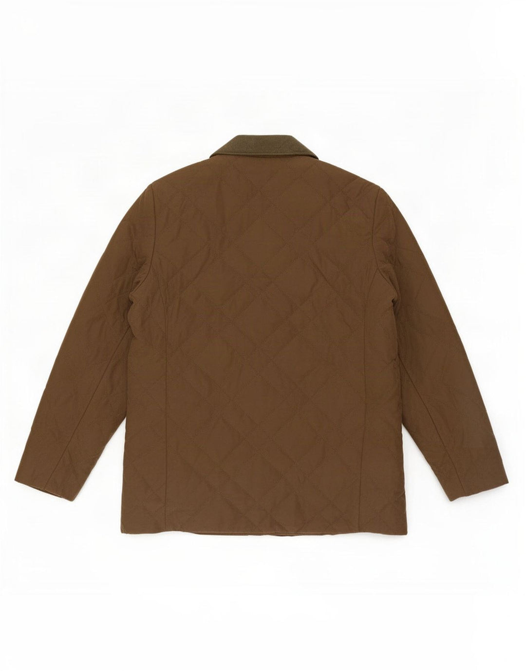 Marks & Spencer Womens Quilted Jacket UK 12 Medium Khaki Polyester