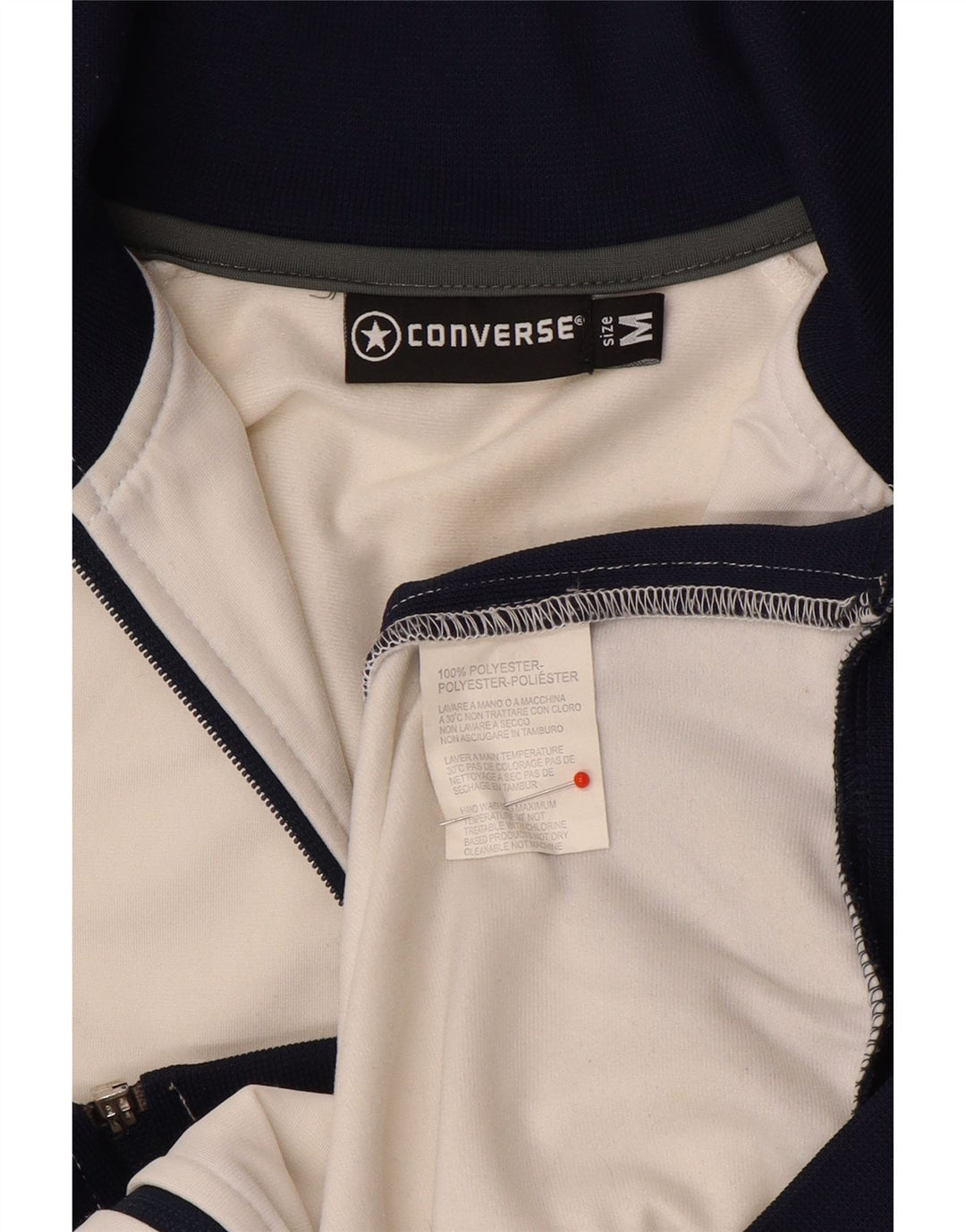 Converse Mens Graphic Tracksuit Top Jacket Medium White Colourblock