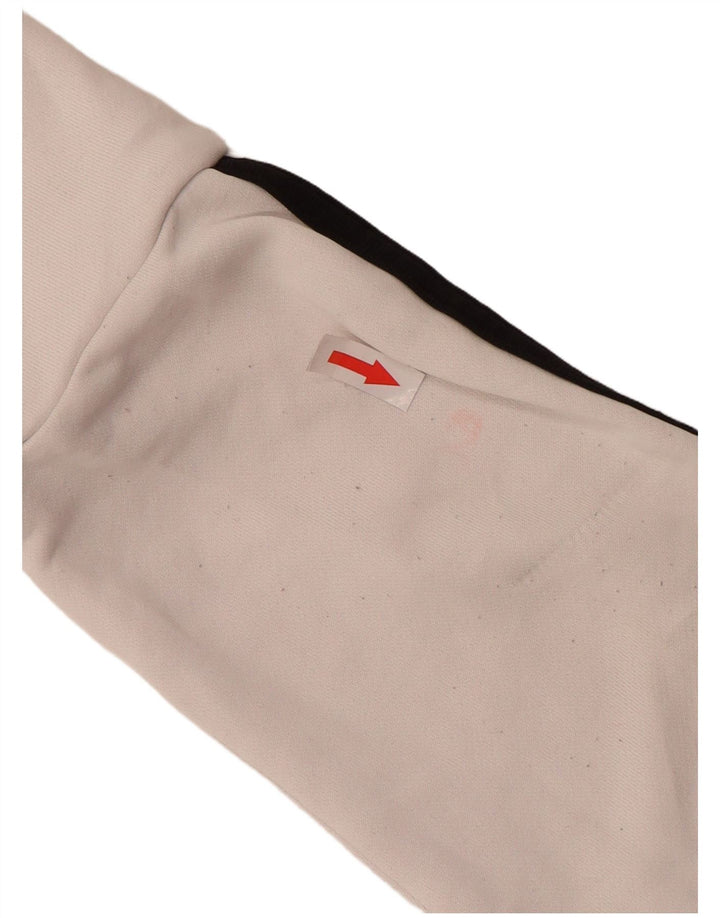 ADIDAS Womens Tracksuit Top Jacket UK 16 Large  White Polyester