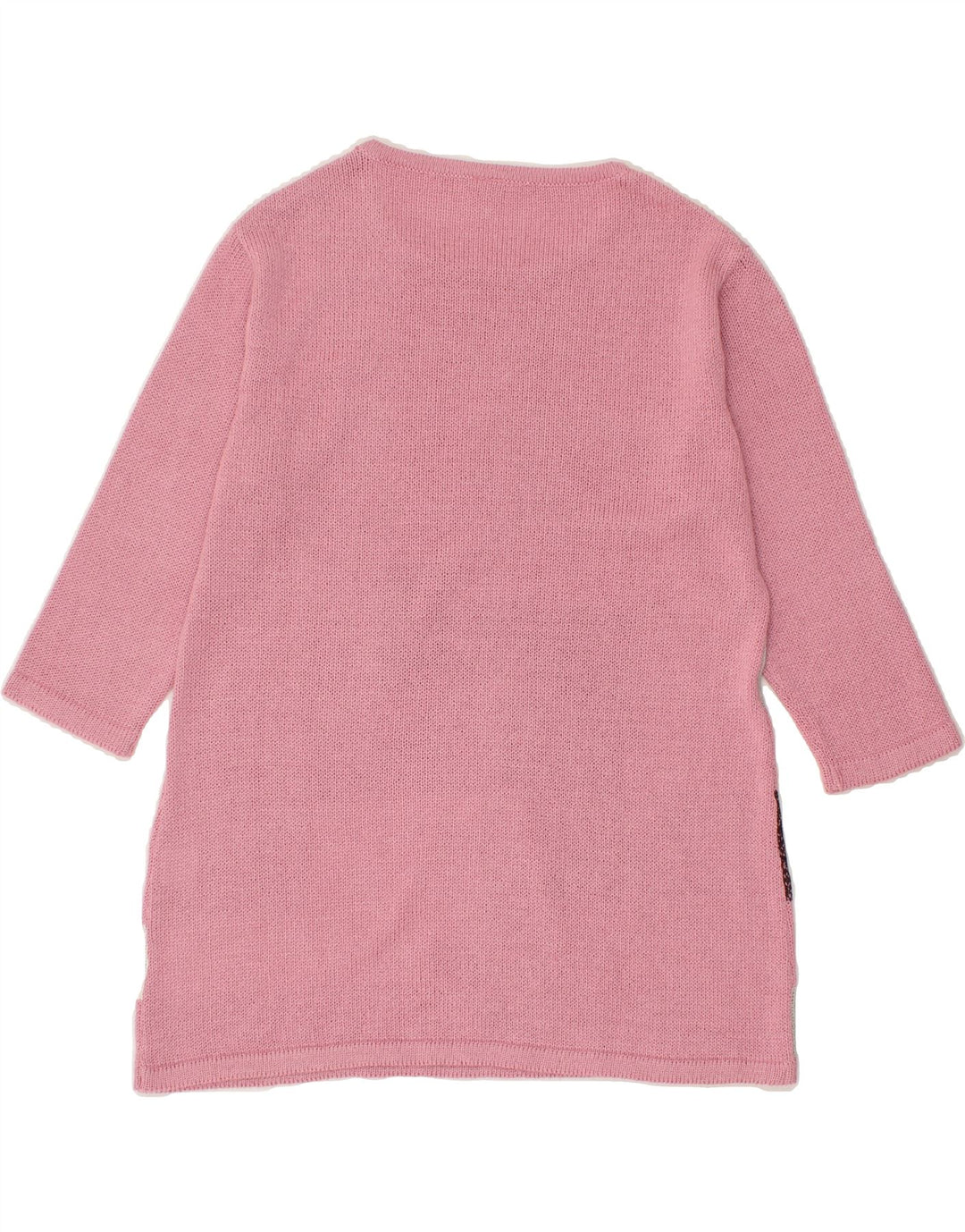VINTAGE Womens Crew Neck Jumper Sweater IT 44 Medium Pink Geometric Vintage Vintage and Second-Hand Vintage from Messina Hembry 