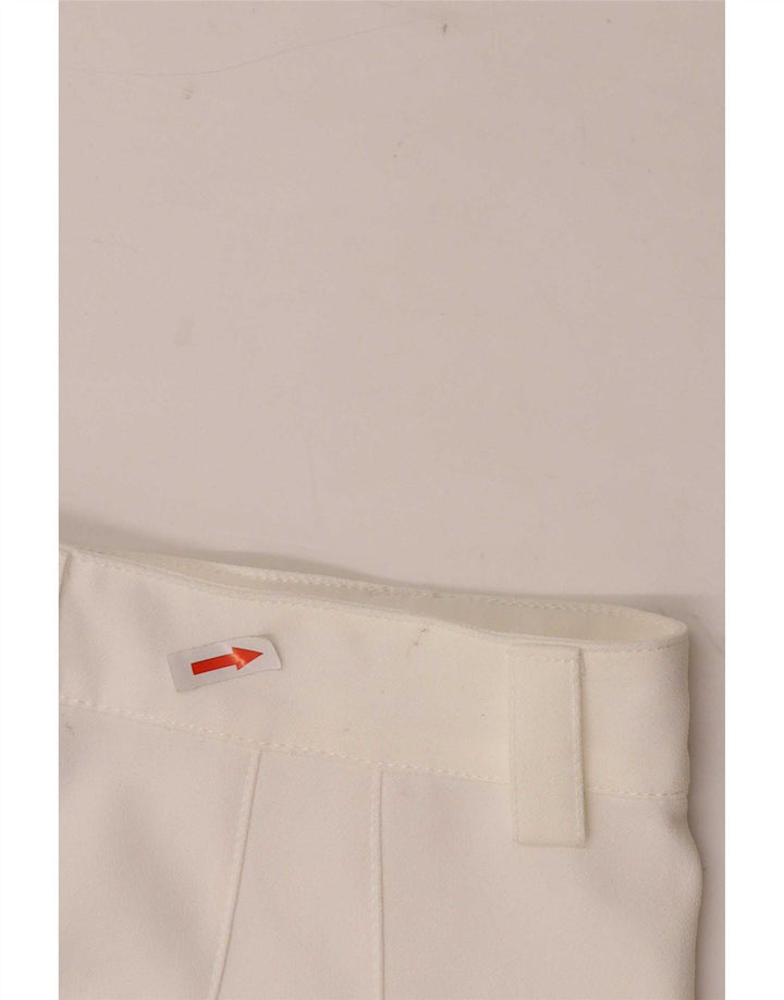 Zara Womens Straight Casual Trousers Small W26 L32 White Polyester