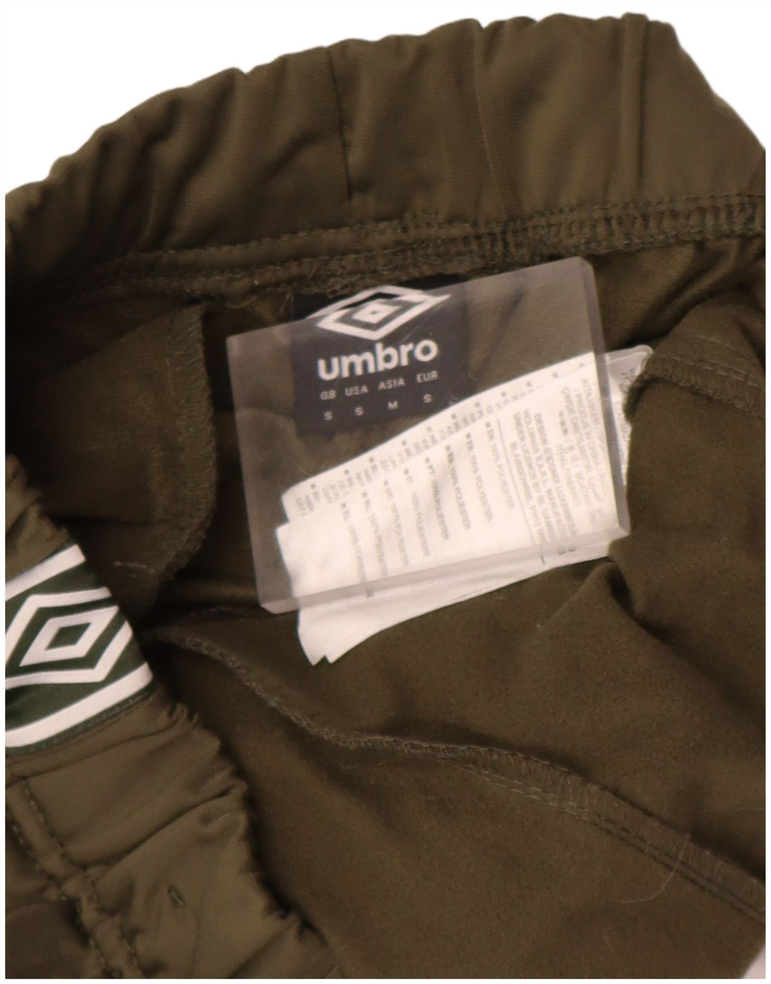UMBRO Mens Graphic Tracksuit Trousers Small Khaki Colourblock Polyester