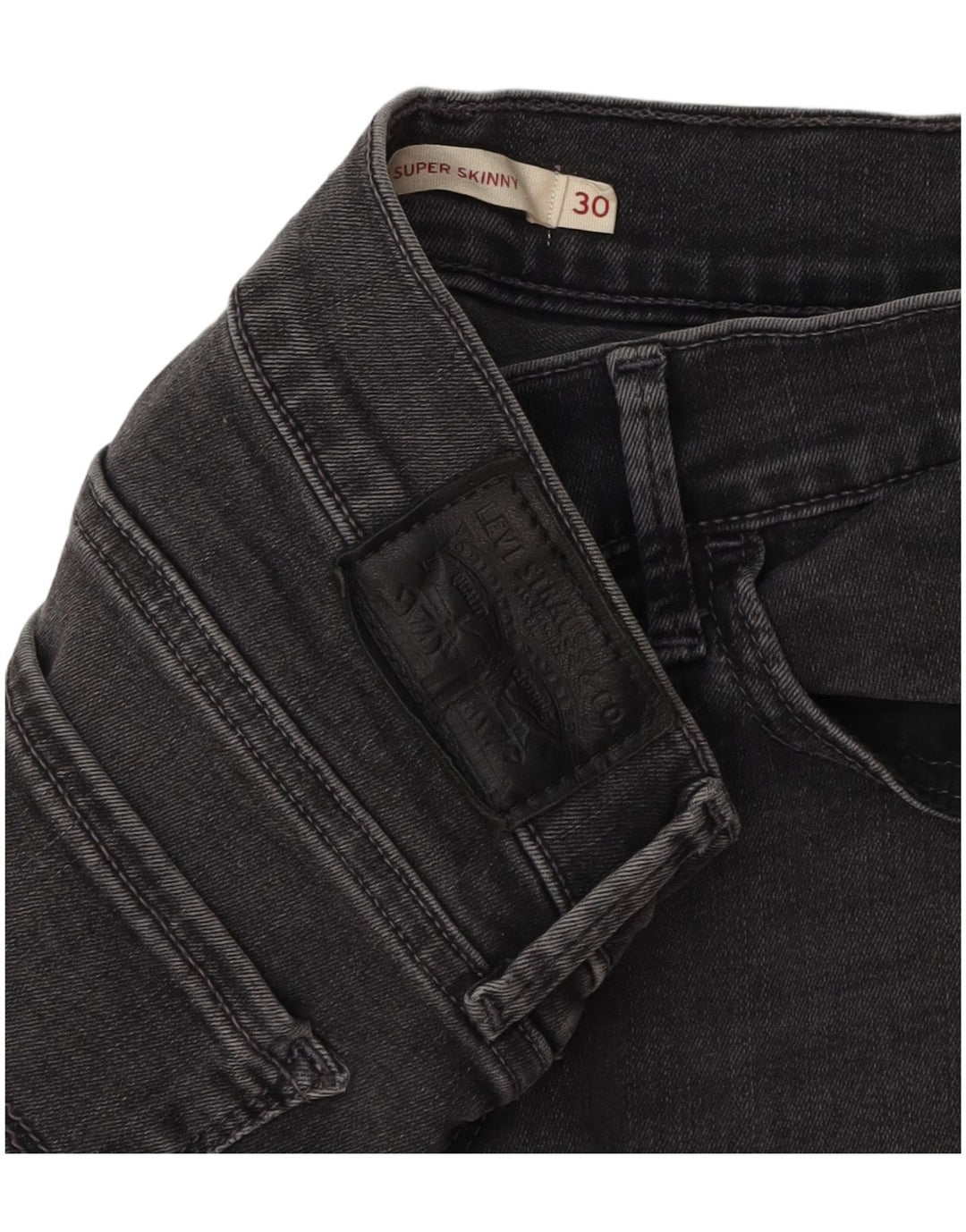 LEVI'S Womens 710 Super Skinny Jeans W30 L30 Grey Cotton