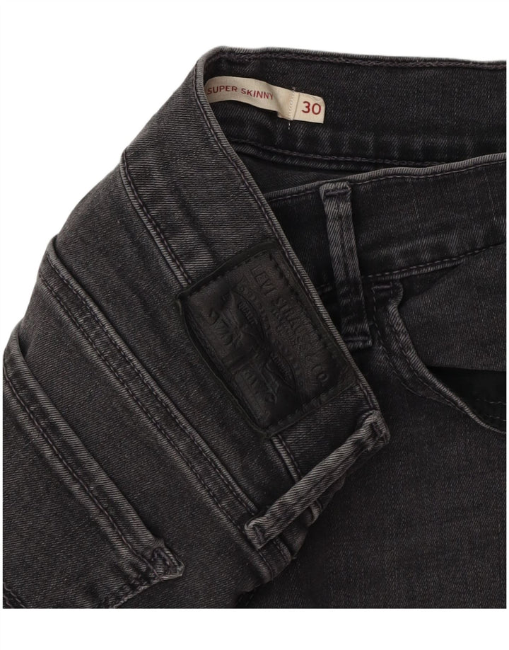 LEVI'S Womens 710 Super Skinny Jeans W30 L30 Grey Cotton