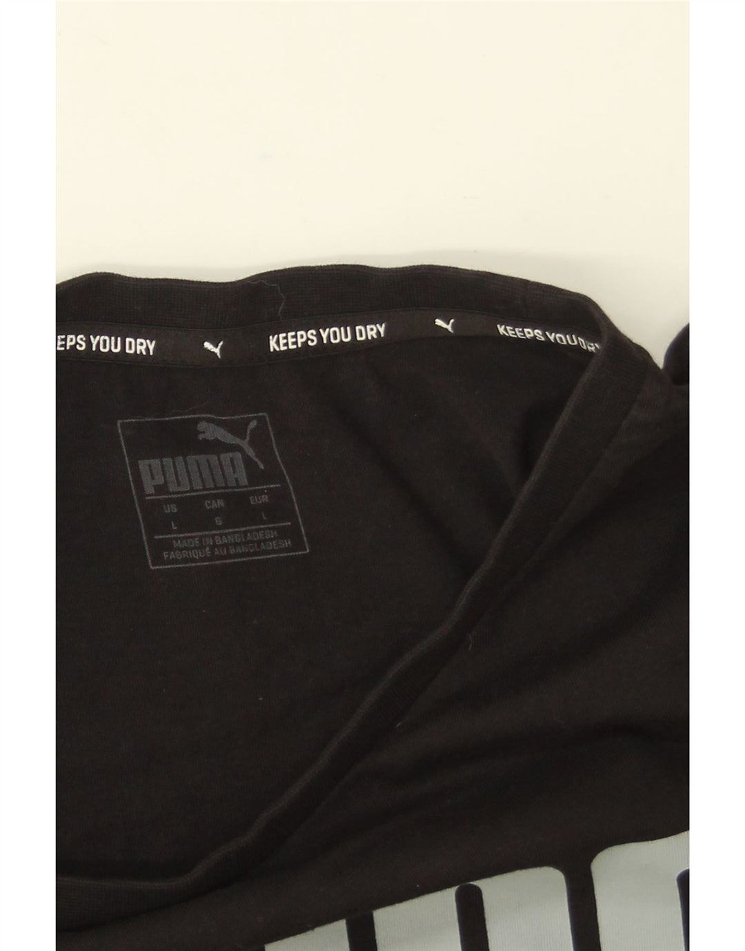 Puma Mens Graphic T-Shirt Top Large Black Cotton