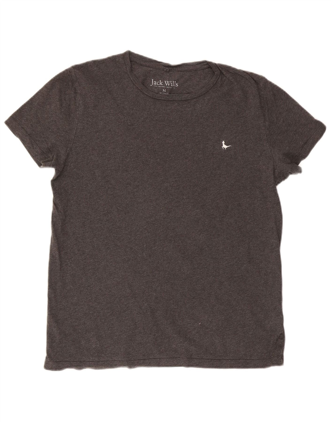 Jack Wills Mens T-Shirt Top Medium Grey Cotton