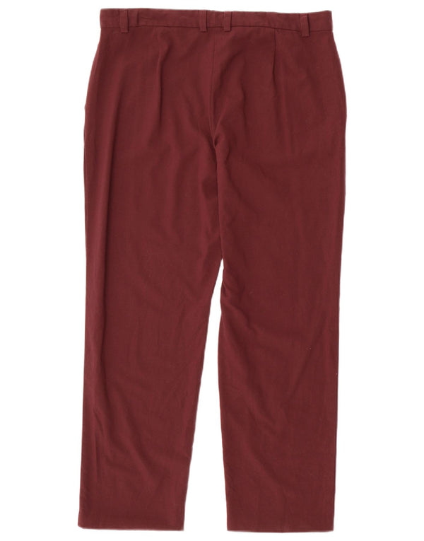MARKS & SPENCER Womens Straight Casual Trousers UK 14 Large W34 L27 Brown