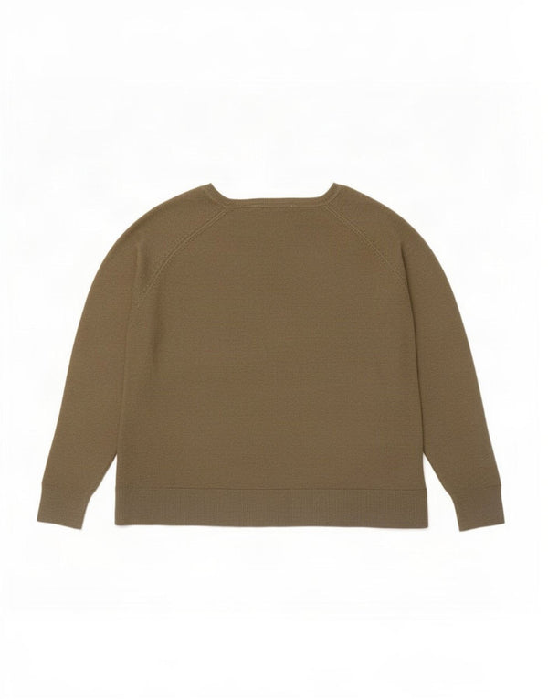Zara Womens Boat Neck Jumper Sweater UK 18 XL Khaki Viscose