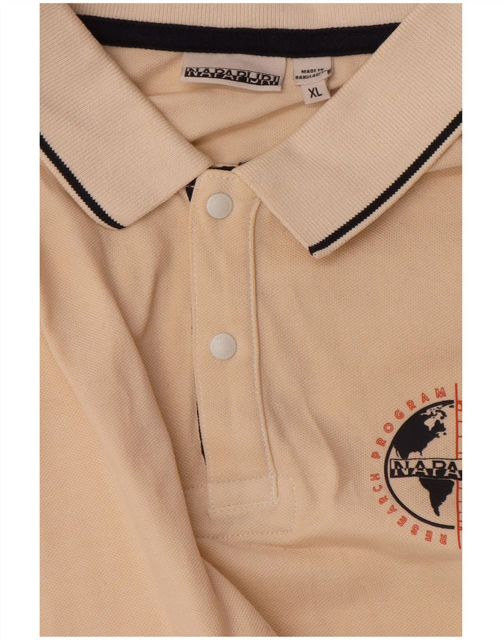 Napapijri Mens Polo Shirt XL Beige