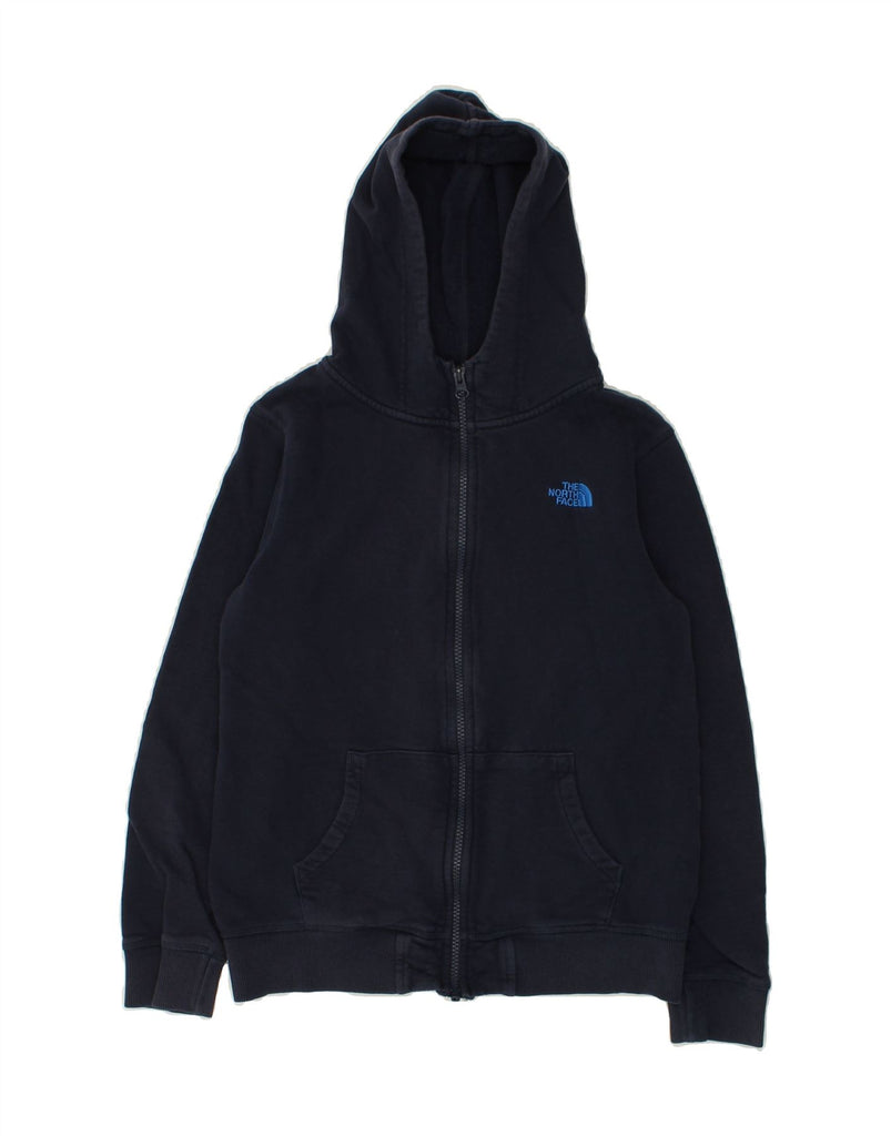 THE NORTH FACE Boys Zip Hoodie Sweater 12-13 Years Large Navy Blue Cotton | Vintage The North Face | Thrift | Second-Hand The North Face | Used Clothing | Messina Hembry 