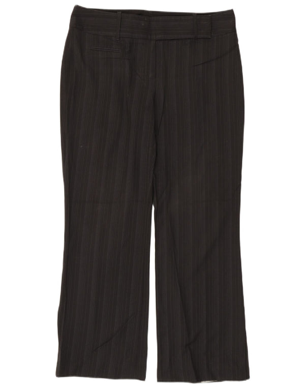 Marks & Spencer Womens Suit Trousers UK 14 Large W34 L29 Black Pinstripe