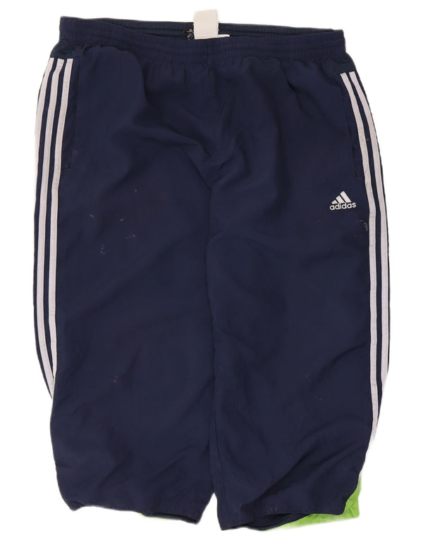 Adidas Mens Bermuda Sport Shorts XL W38 L19 Navy Blue Polyester