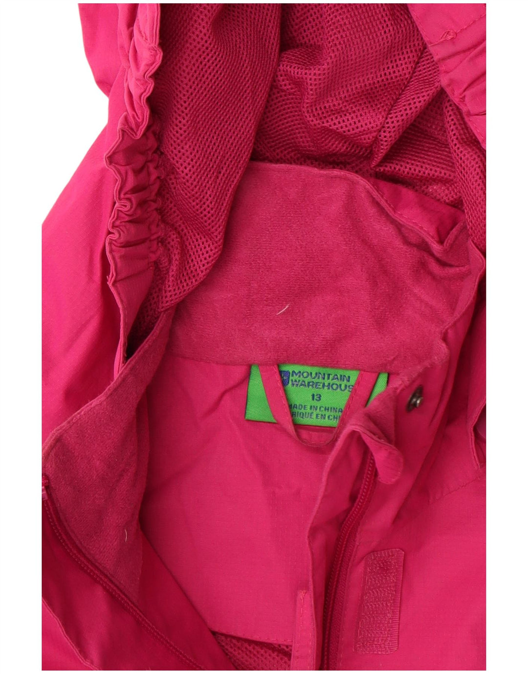 Mountain Warehouse Girls Windbreaker Jacket 12-13 Years Pink Colourblock