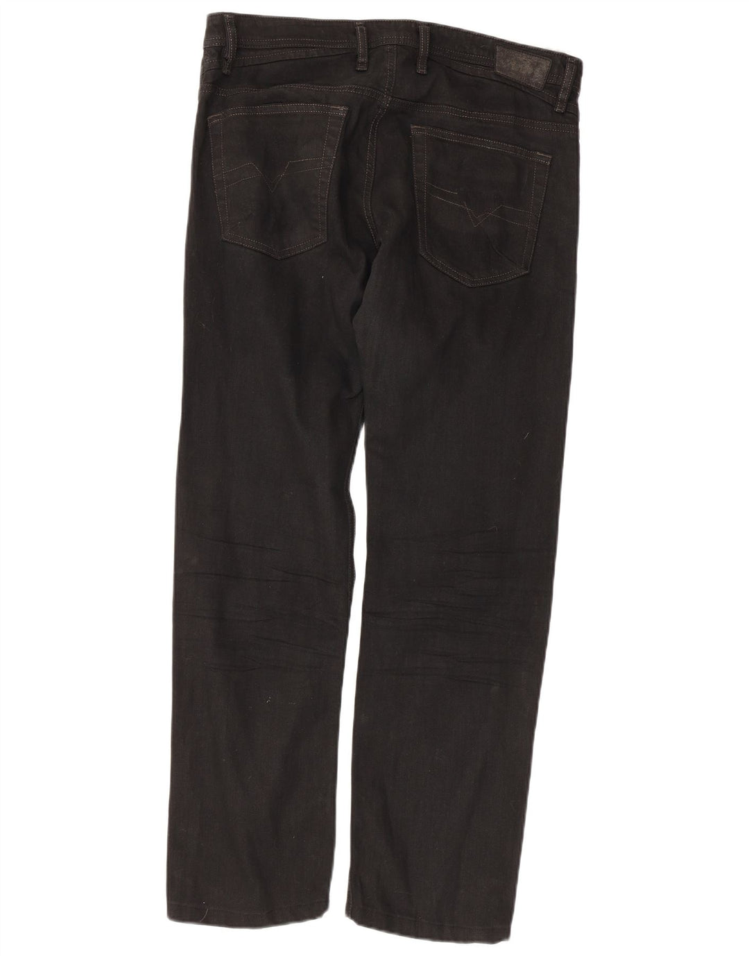 Diesel Mens Straight Jeans W33 L29 Black Cotton