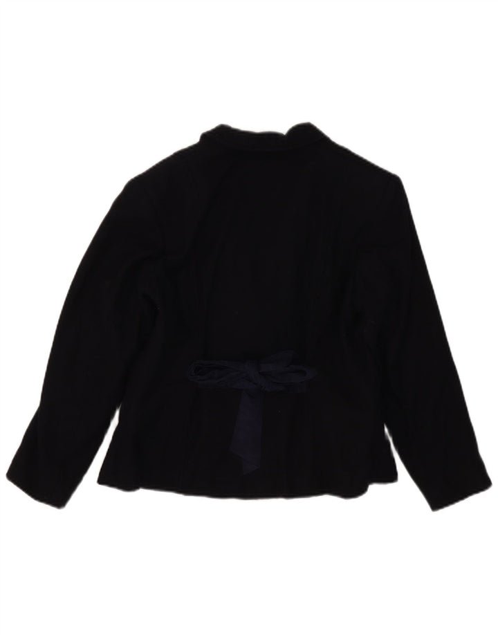 Moschino Girls Double Breasted Blazer Jacket 7-8 Years Navy Blue Wool