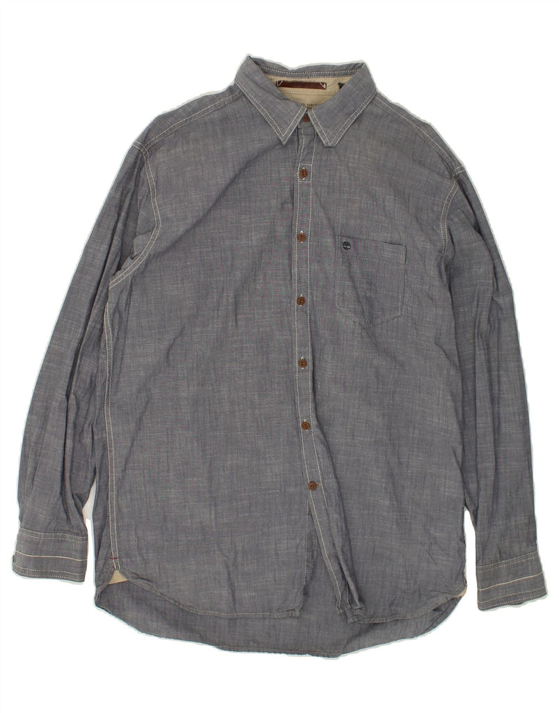 TIMBERLAND Mens Shirt Large Grey Cotton | Vintage Timberland | Thrift | Second-Hand Timberland | Used Clothing | Messina Hembry 