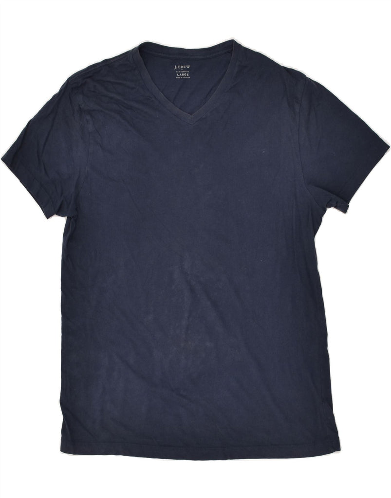 J. CREW Mens Slim T-Shirt Top Large Navy Blue Cotton | Vintage J. Crew | Thrift | Second-Hand J. Crew | Used Clothing | Messina Hembry 