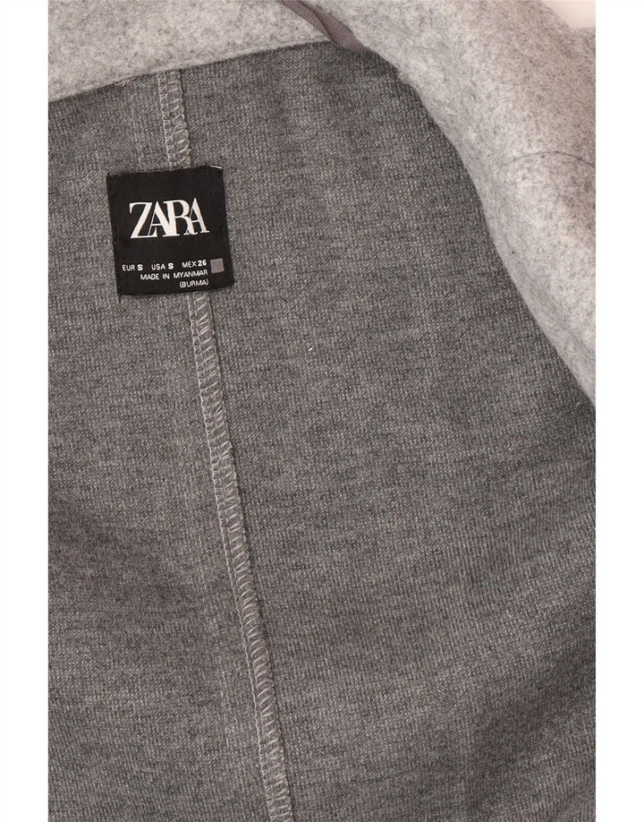 Zara Womens Open Overcoat UK 10 Small Grey