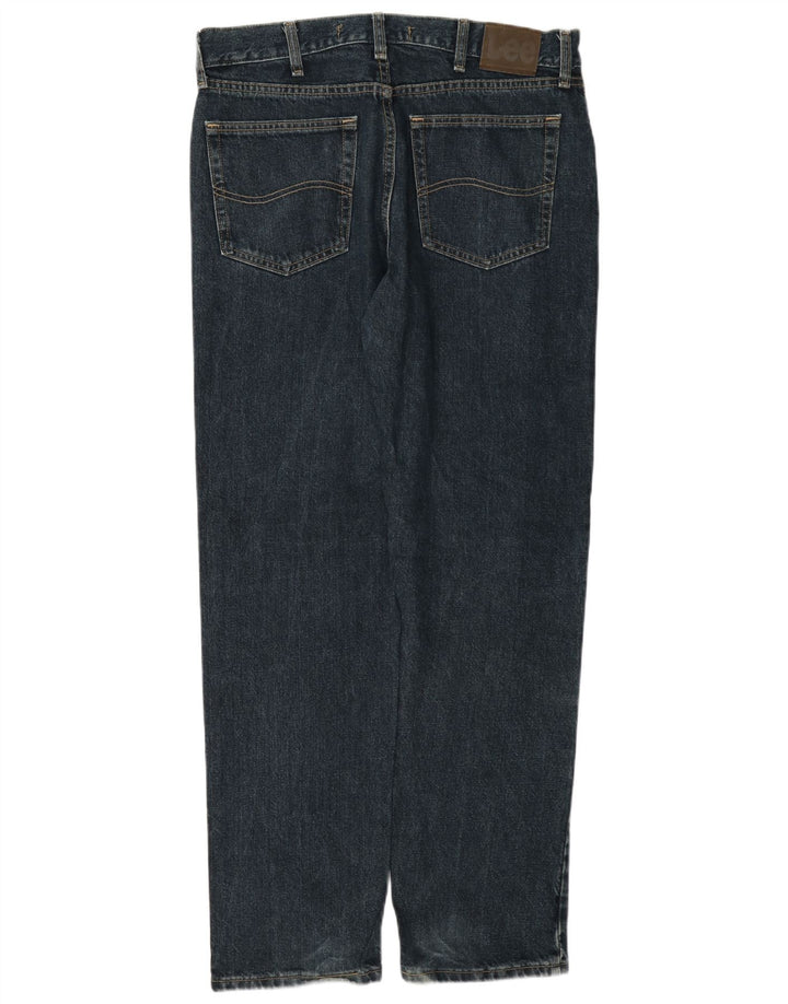 Lee Mens Regular Fit Straight Jeans W34 L32 Blue Cotton