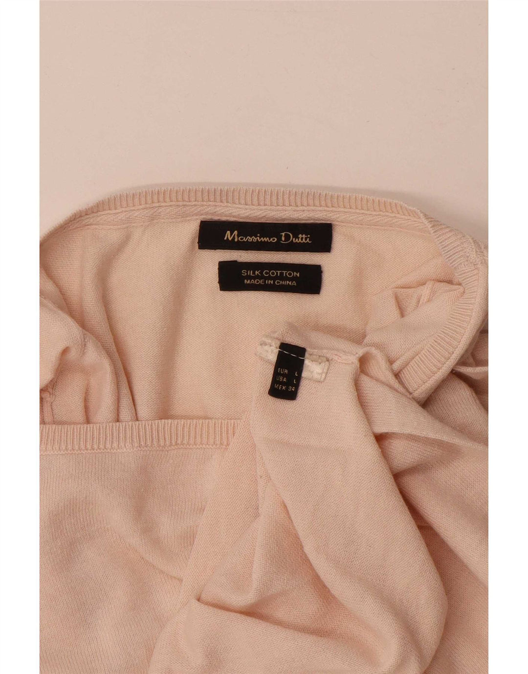 Massimo Dutti Womens Boat Neck Jumper Sweater UK 16 Large Pink