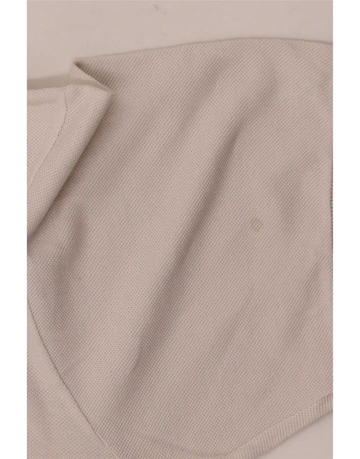 Lacoste Mens Polo Shirt Size 4 Medium White Cotton