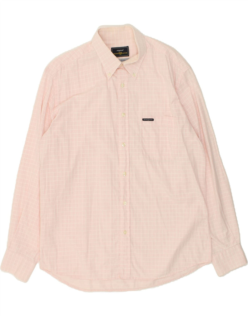 HENRI LLOYD Mens Shirt Large Pink Check Cotton | Vintage Henri Lloyd | Thrift | Second-Hand Henri Lloyd | Used Clothing | Messina Hembry 