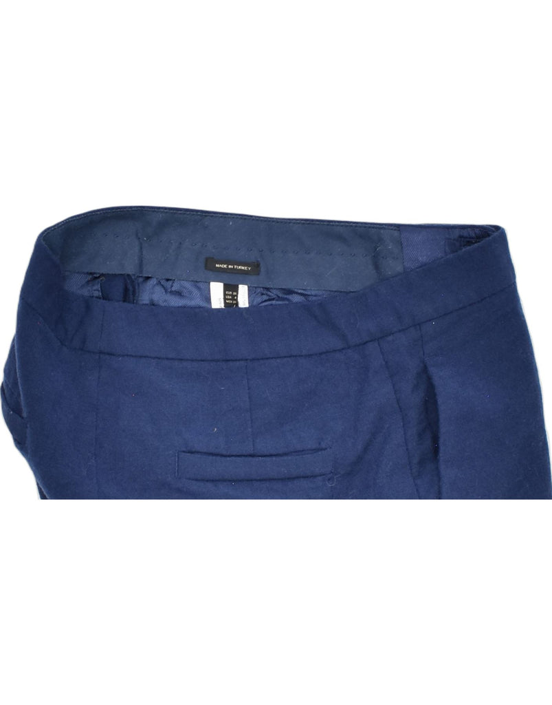 MASSIMO DUTTI Womens Flare Chino Trousers EU 36 XS W28 L30 Blue Viscose | Vintage | Thrift | Second-Hand | Used Clothing | Messina Hembry 