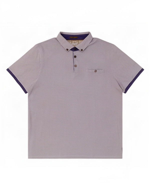 Ted Baker Mens Polo Shirt Size 6 2XL Blue Cotton