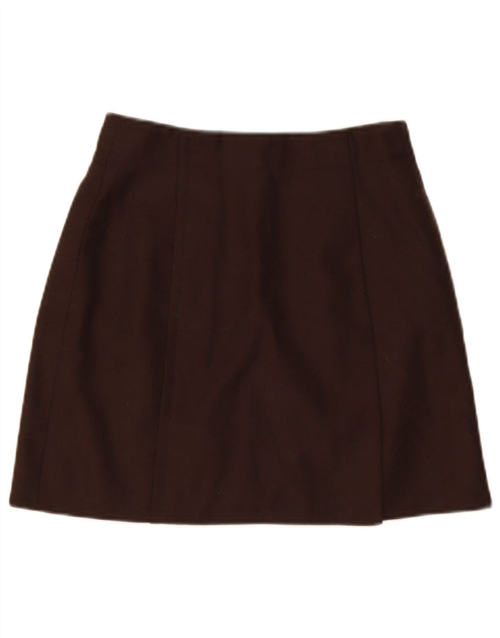 Vintage Womens Mini Skirt W26 Small Brown