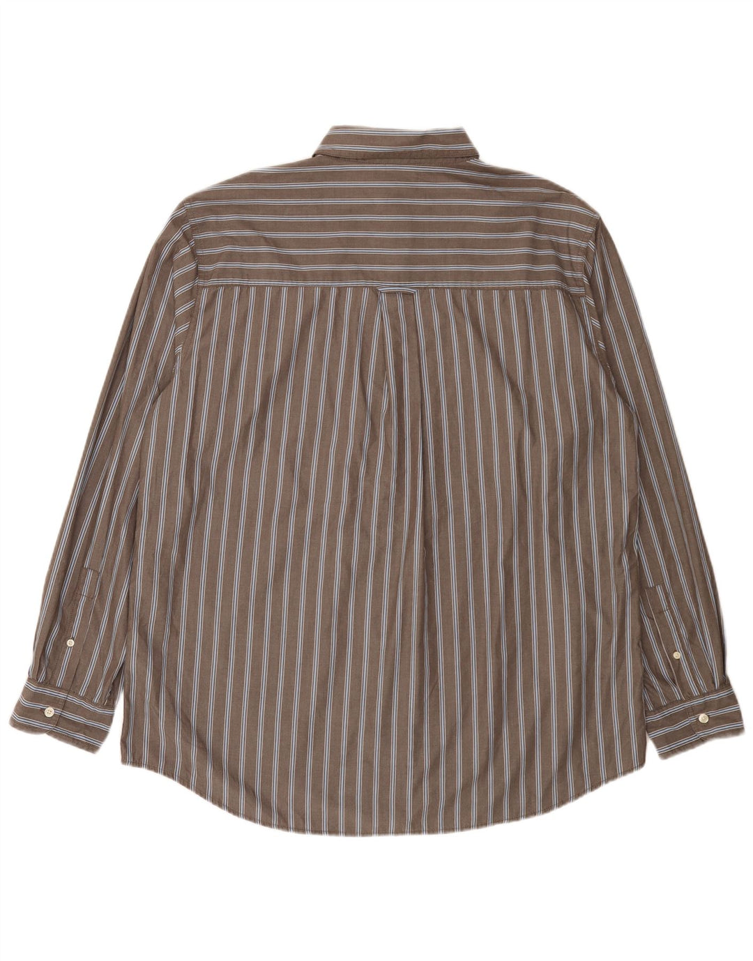 Chaps Mens Easy Care Shirt XL Grey Pinstripe Cotton