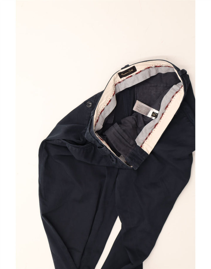 MASSIMO DUTTI Womens Slim Chino Trousers W28 L30  Navy Blue Cotton Vintage Massimo Dutti and Second-Hand Massimo Dutti from Messina Hembry 