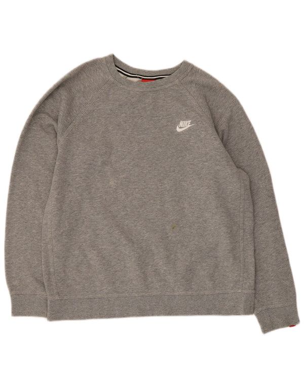 Nike Boys Sweatshirt Jumper 13-14 Years XL Grey Cotton