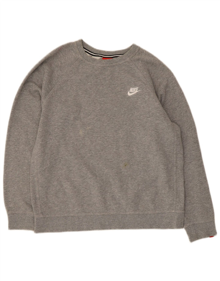 Nike Boys Sweatshirt Jumper 13-14 Years XL Grey Cotton