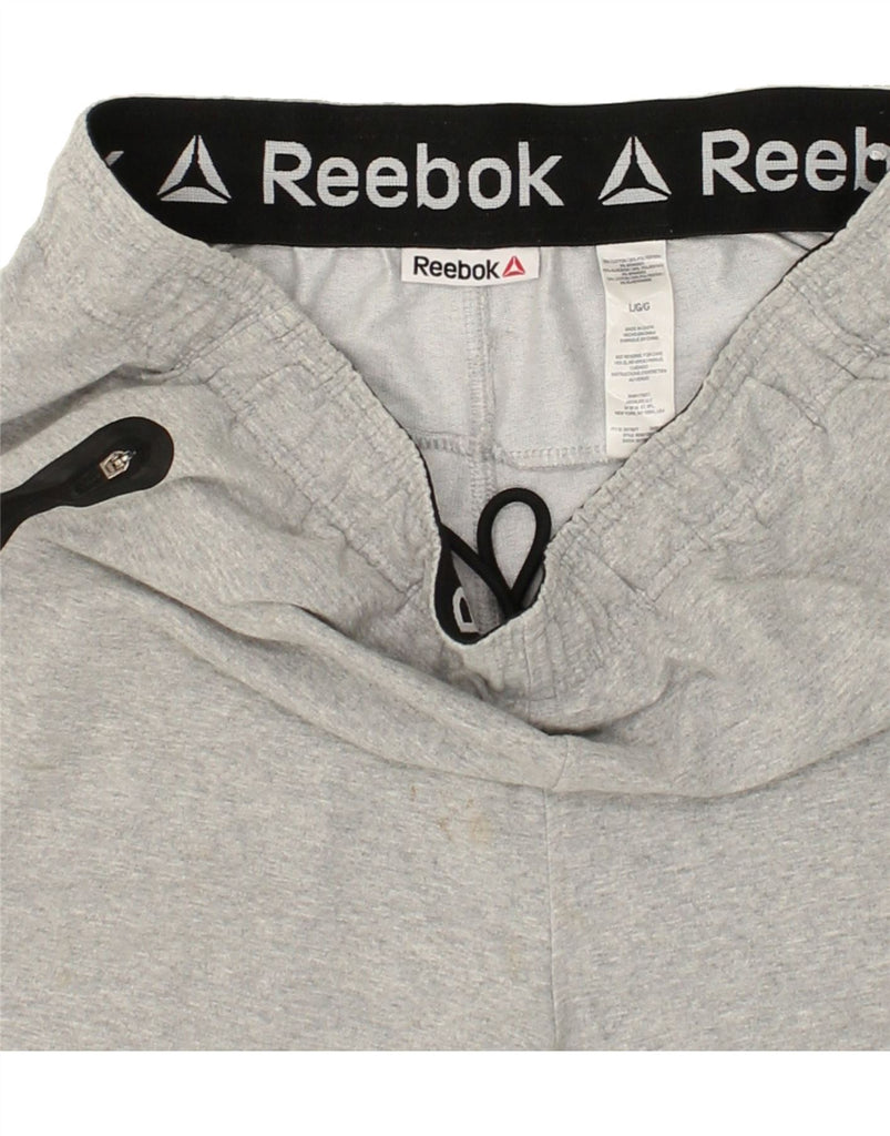 REEBOK Mens Sport Shorts Large Grey Cotton | Vintage Reebok | Thrift | Second-Hand Reebok | Used Clothing | Messina Hembry 