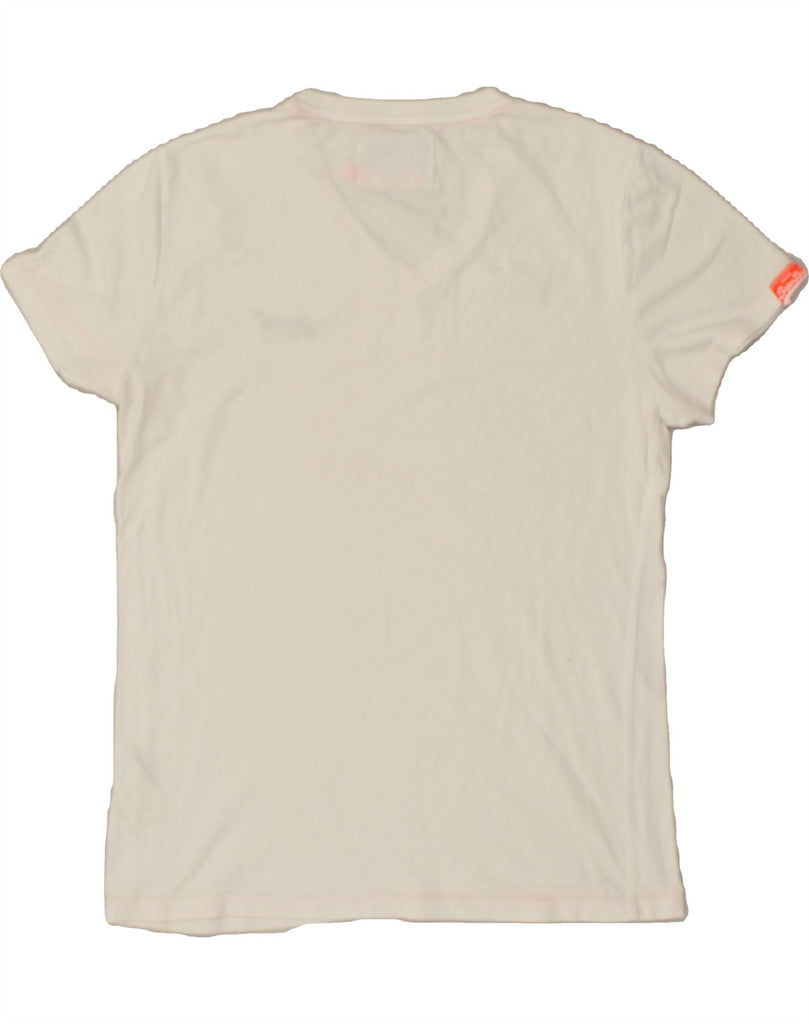 SUPERDRY Mens T-Shirt Top Medium White Cotton Vintage Superdry and Second-Hand Superdry from Messina Hembry 