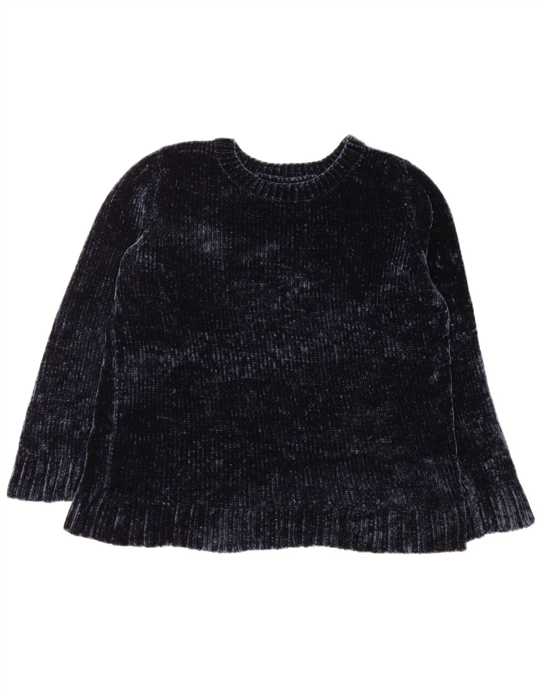 ORVIS Womens Crew Neck Jumper Sweater UK 16 Large Navy Blue Polyester