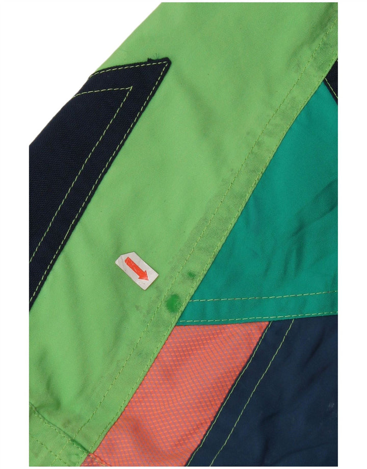 Colmar Mens Hooded Ski Jacket IT 52 Large Green Colourblock