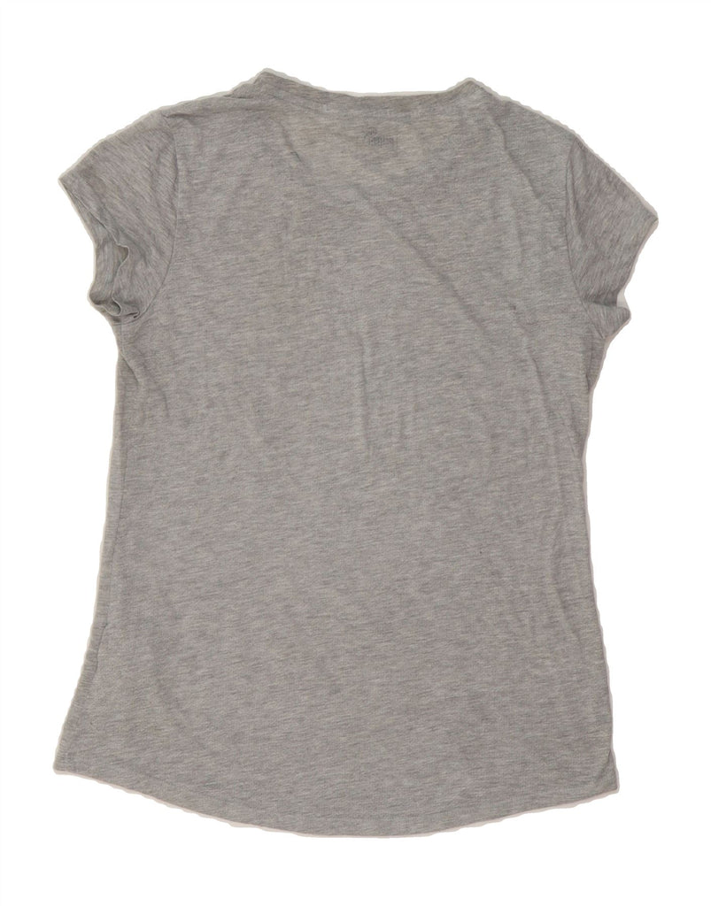 PUMA Womens Graphic T-Shirt Top UK 14 Medium Grey Flecked Polyester Vintage Puma and Second-Hand Puma from Messina Hembry 