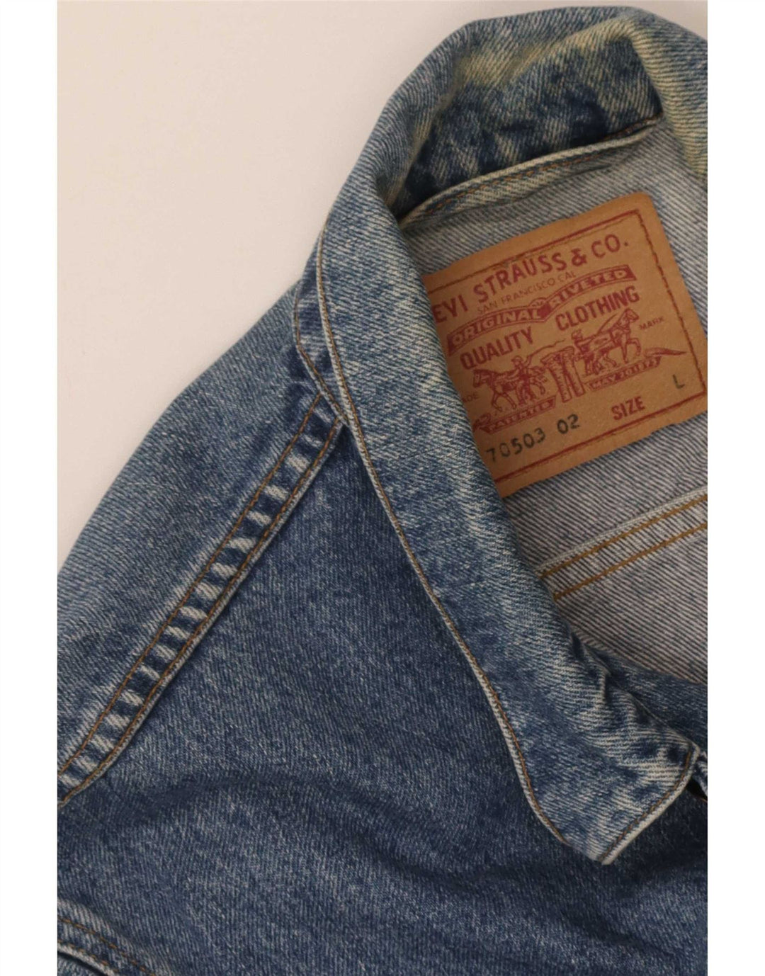 Levi's Mens Denim Jacket UK 40 Large Blue