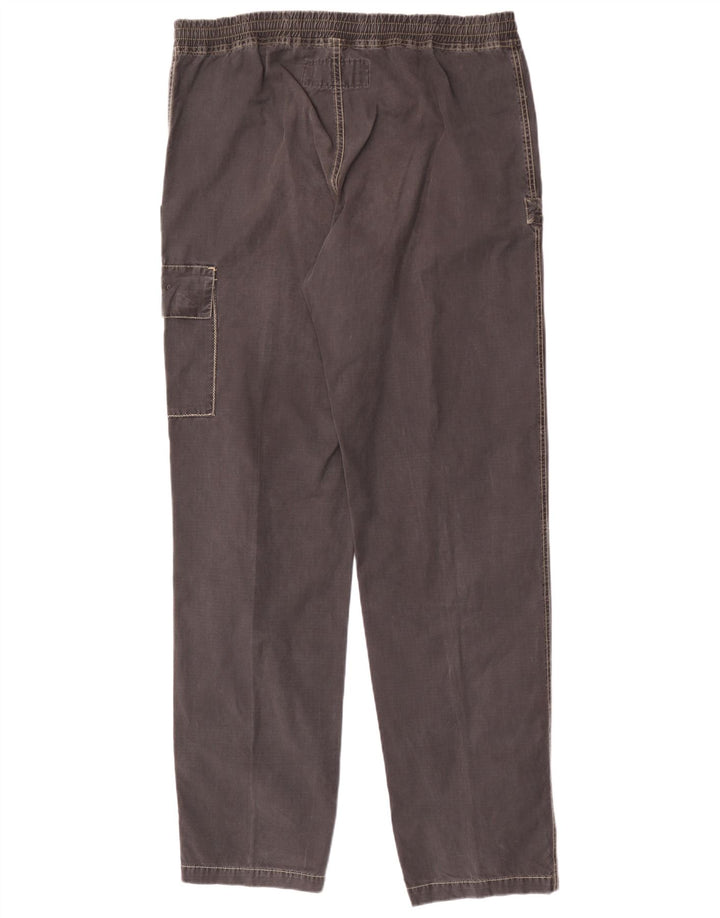Murphy & Nye Mens Straight Cargo Trousers W36 L35 Grey Cotton